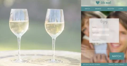 Dating App Interface Stock Photos