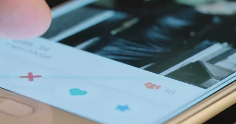 Dating app on mobile phone Stock Footage 67487363