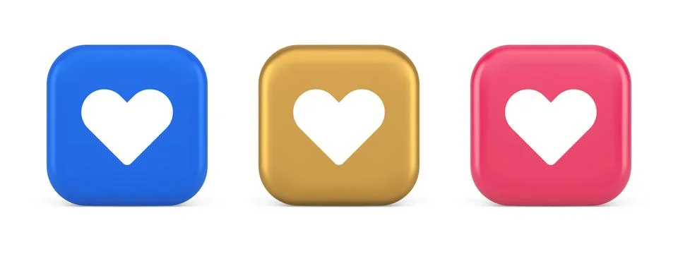 Dating application mobile interface button with heart social network commun.. Stock Illustration