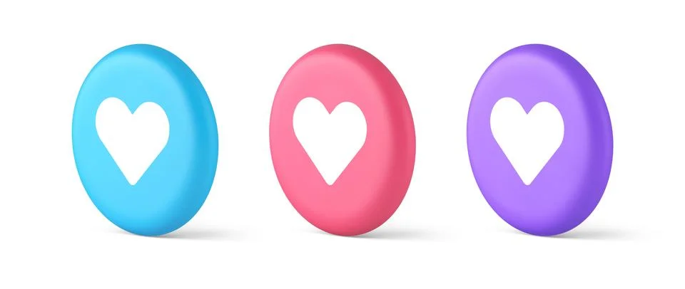 Dating application mobile interface button with heart social network commun.. 스톡 일러스트