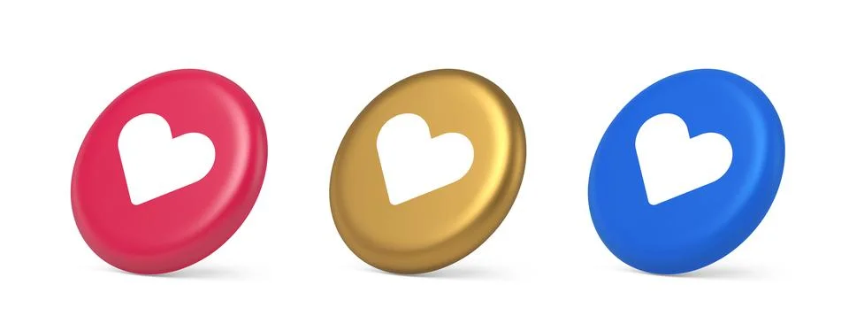 Dating application mobile interface button with heart social network commun.. Stock Illustration