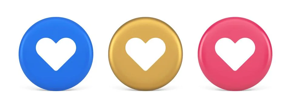Dating application mobile interface button with heart social network commun.. Stock Illustration