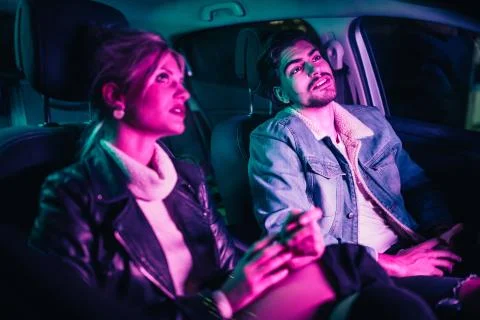 Dating in the car Stock Photos
