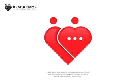 Dating Chat Logo Stock Illustration