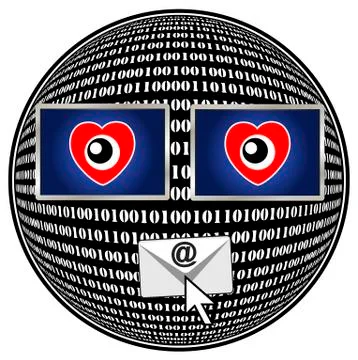 Dating a Computer Nerd Illustrazione stock