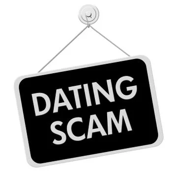 Dating scam sign Stock Illustration