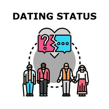 Dating status concept showing relationship connection communication Stock Illustration