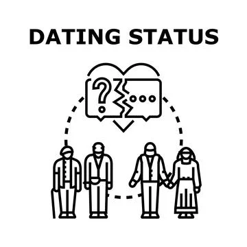 Dating status concept showing relationship connection communication Stock Illustration
