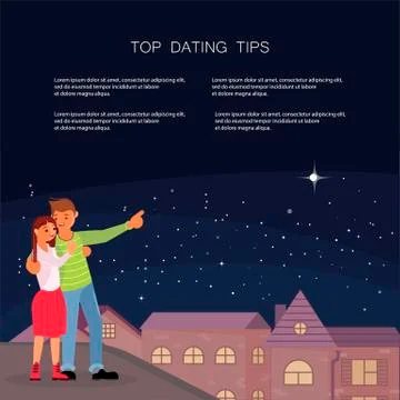Dating tips landing page Stock Illustration