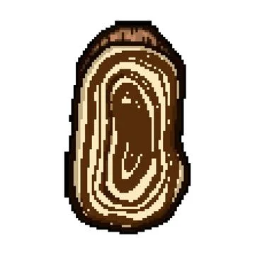 Dating tree rings pixel art vector illustration Stock Illustration