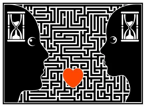 Dating under Pressure Stock Illustration