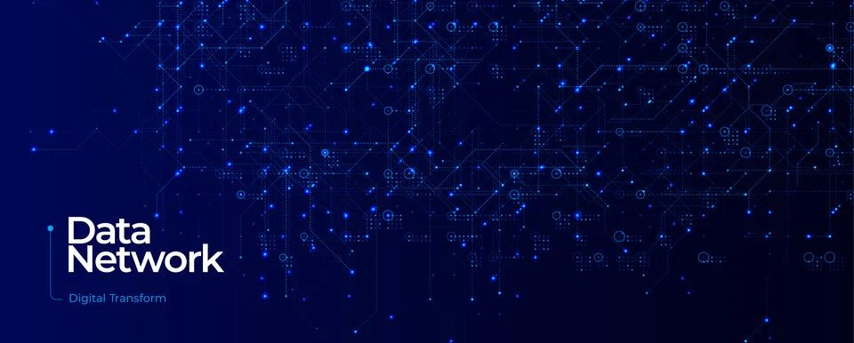 Datum Network Cyber Network Data Technology Digital Security Blockchain Ai Cloud Stock Illustration