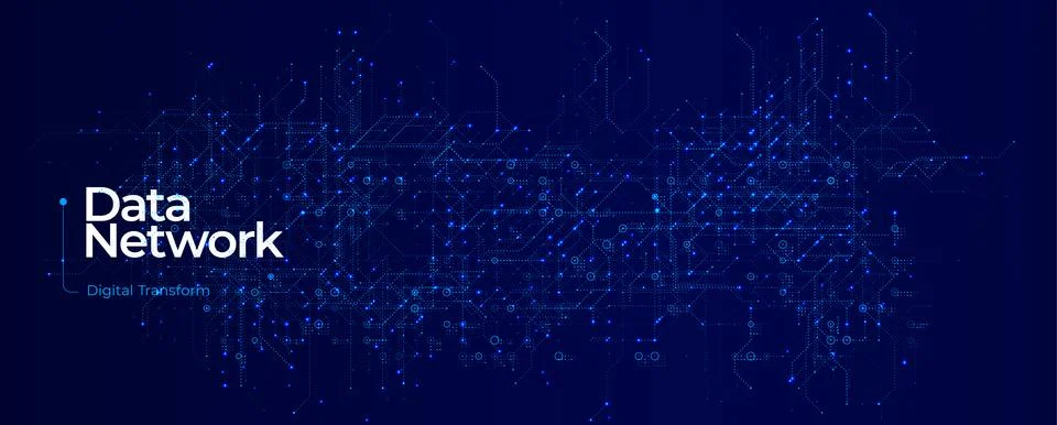 Datum Network Cyber Network Data Technology Digital Security Blockchain Ai Cloud Stock Illustration