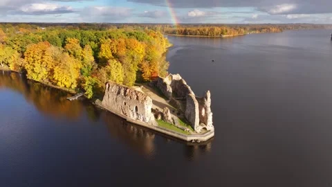 The Daugava River in Latvia Stock Footage 322178685