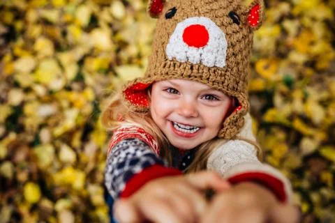 Daugher smile in camera Stock Photos