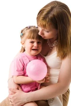 Daughter crying Stock Photos