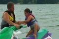 Daughter Getting Off Jet Ski Footage