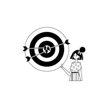 The daughter is holding a devour with arrow in the compilation . skill conc.. イラスト素材