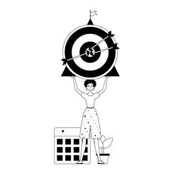 The daughter is holding a devour with arrow in the compilation . skill conc.. イラスト素材