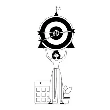 The daughter is holding a devour with arrow in the compilation . skill conc.. イラスト素材