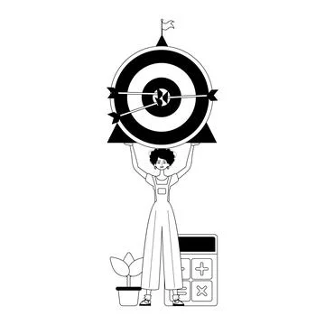 The daughter is holding a devour with arrow in the compilation . skill conc.. イラスト素材