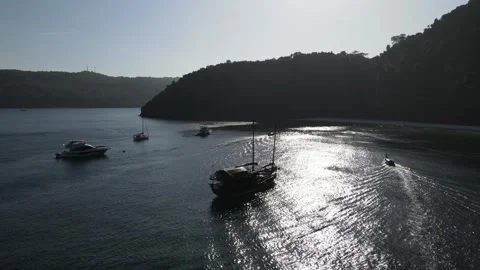 The Dauw Talae, a Chines Junk at Phi Phi Island's Monkey Bay Stock Footage 265141462