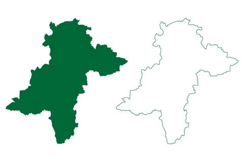Davanagere district (Karnataka State, Republic of India, Bangalore Division)  Stock Illustration