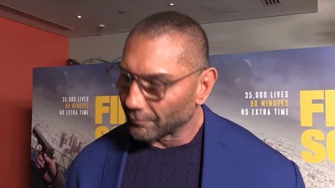 Dave Bautista attends 'Final Score' movie UK premiere in London Stock Footage 101202203