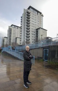 Dave Richards faces a bill of 3,000 to replace dangerous cladding, West Thamesme Stock Photos