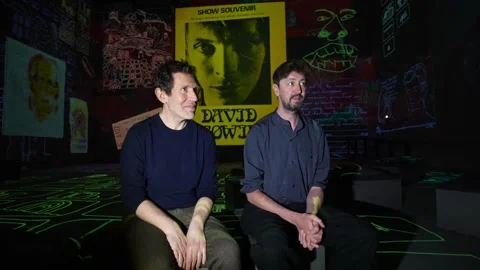 David Bowie: You're Not Alone at the Lightroom in London exhibition preview Stock Footage 332726739