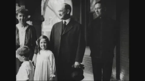 David Franklin Houston standing with his family Stock Footage 43311331