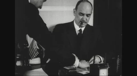 David Franklin Houston working in office Stock Footage 43311346