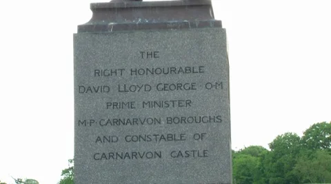 David Lloyd George Statue Stock Footage 8357895