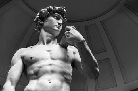 David by Michelangelo in Florence, Italy. Example of body