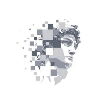 David Pixel Vector illustration Illustrazione stock