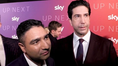 David Schwimmer and Nick Mohammed speak about 'Skys Up Next' - 2020 Stock Footage 125807308