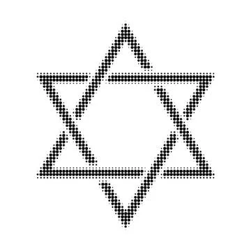 David Star Halftone Dotted Icon Illustrazione stock