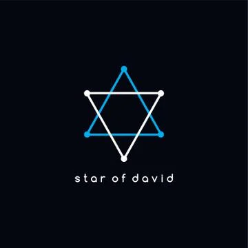 David star logotype outline Stock Illustration
