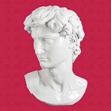 David statue on isolated background. 3d rendering Stock Illustration