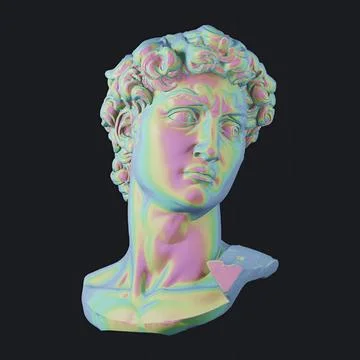 David statue on isolated background. 3d rendering イラスト素材