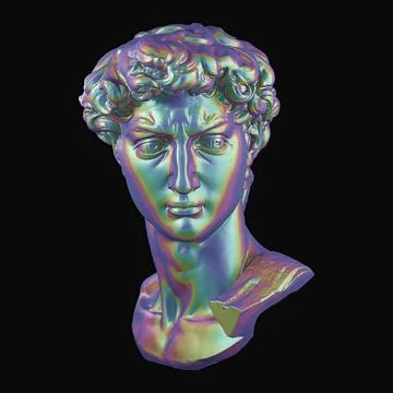 David statue on isolated background. 3d rendering Stock Illustration