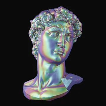 David statue on isolated background. 3d rendering Stock Illustration