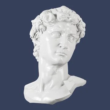 David statue on isolated background. 3d rendering イラスト素材