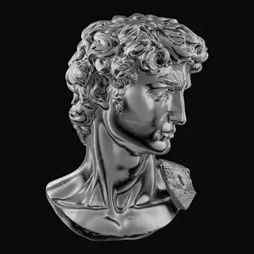 David statue on isolated background. 3d rendering Ilustración de archivo