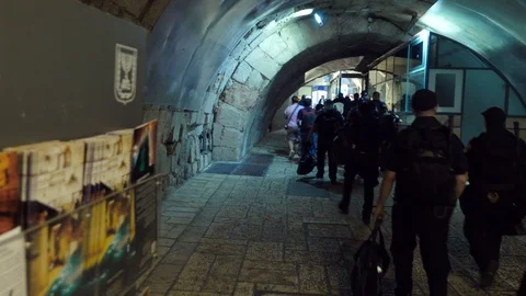 David Tower, Jaffa Gate, Jerusalem Old City 스톡 동영상 124527064