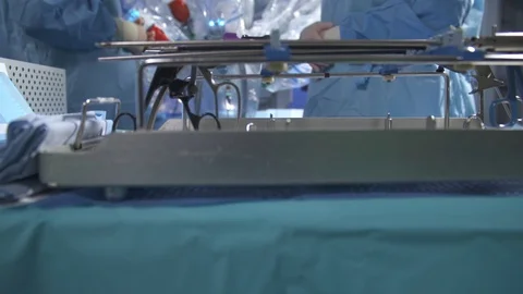 Davinci robotic surgery tools  Stock Footage 79929707