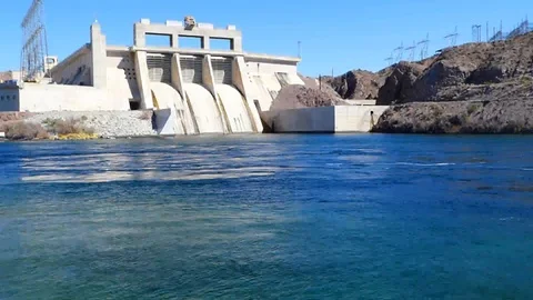 Davis Dam Art Deco Style Colorado River Video stock 86575106