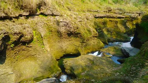 Davis Falls, also known as Devi's Fall or Patale Chhango in Pokhara Nepal Stock Photos