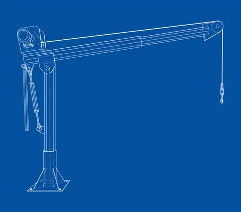 Davit or crane for boat. Vector Stock Illustration