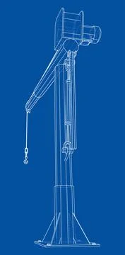 Davit or crane for boat. Vector Stock Illustration